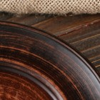 Тарелка, гладкая, красная глина, 21 см - Фото 4