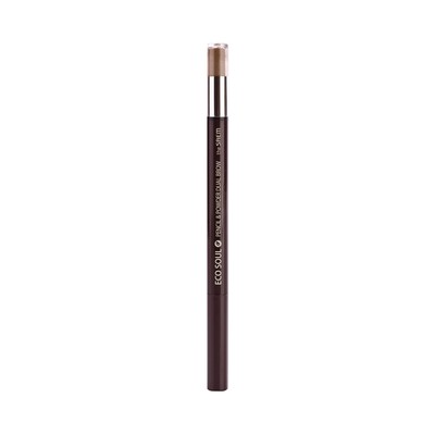 Карандаш-пудра для бровей Eco Soul Pencil & Powder Dual Brow 02.Deep Brown