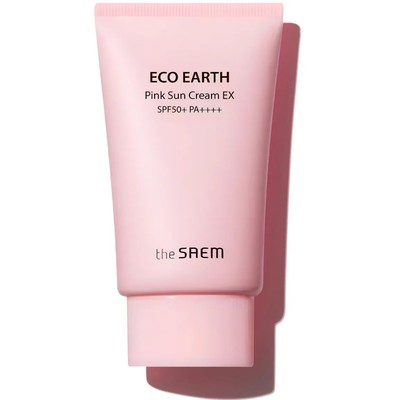 Крем солнцезащитный для лица для чувствительной кожи Eco Earth Pink SPF50+ PA++++, 50 мл