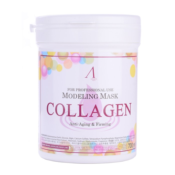 Маска альгинатная Anskin Collagen Modeling Mask, с коллагеном укрепляющая, 700 мл