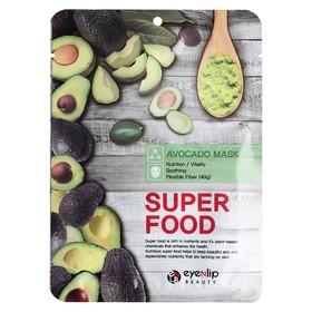 Маска для лица тканевая Eyenlip Super Food Avocado, 23 мл