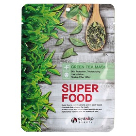 Маска для лица тканевая Eyenlip Super Food Green Tea, 23 мл