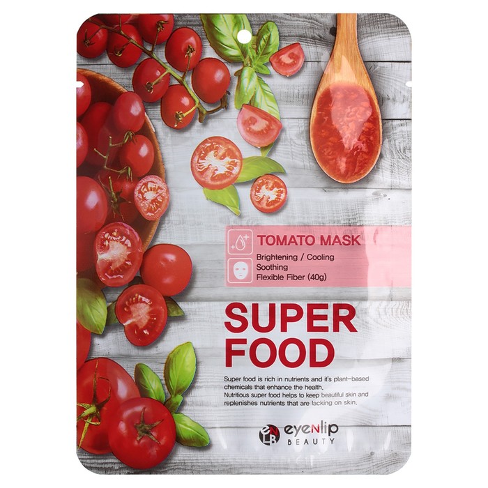 Маска для лица тканевая Eyenlip Super Food Tomato, 23 мл - Фото 1