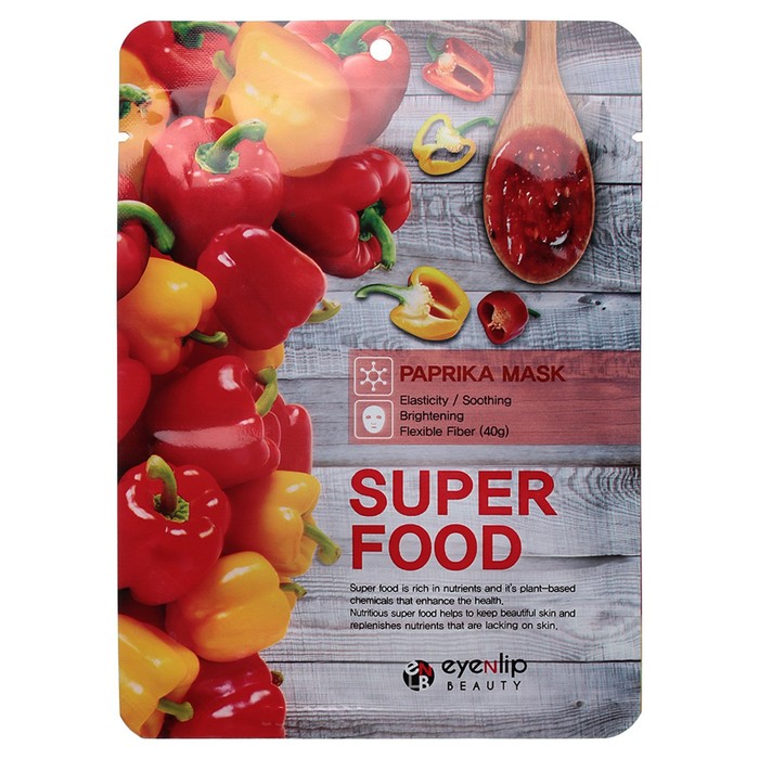 Маска для лица тканевая Eyenlip Super Food Paprika, 23 мл - Фото 1