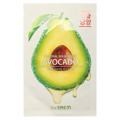 Маска для лица тканевая The Saem Natural Mask Sheet Avocado, 21 мл