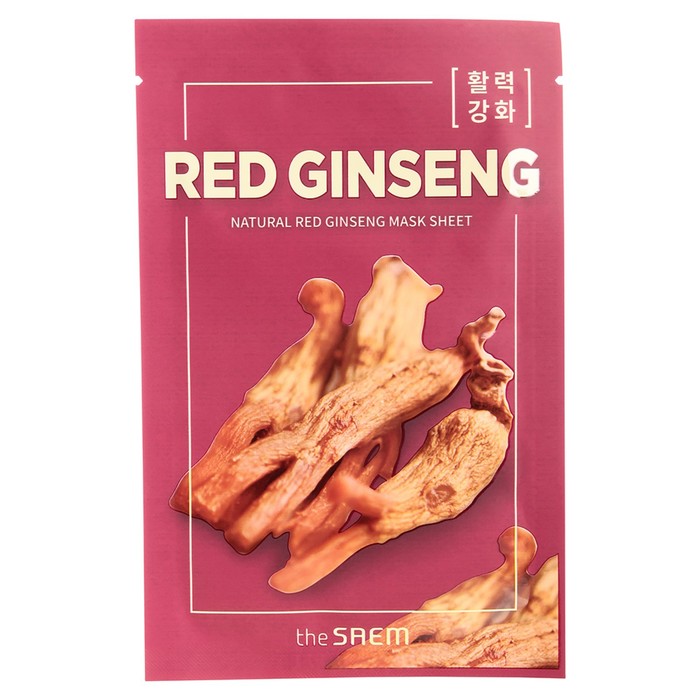 Маска для лица тканевая The Saem Natural Mask Sheet Ginseng, 21 мл - Фото 1