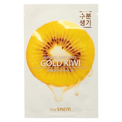 Маска для лица тканевая The Saem Natural Mask Sheet Gold Kiwi, 21 мл