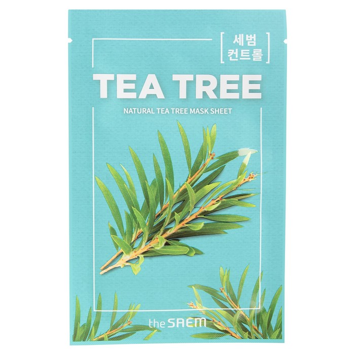 Маска для лица тканевая The Saem Natural Mask Sheet Tea Tree, 21 мл - Фото 1