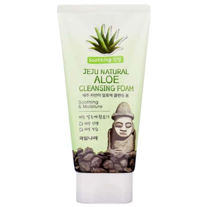 Пенка для лица Jeju Natural Aloe Cleansing Foam 120гр - Фото 1