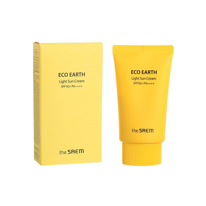 Солнцезащитный крем Eco Earth Light Sun Cream SPF 50+ PA++++ 50g - Фото 1