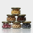 Набор стеклянных банок с крышкой для консервации, ТО-66 мм, для свечей, 0,1 л, 6 шт - фото 23825116