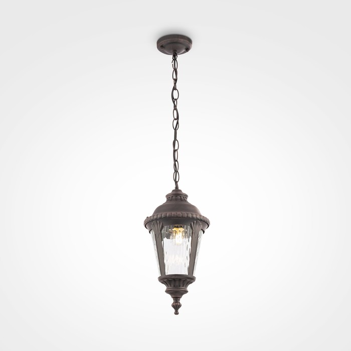 Светильник подвесной Outdoor O029PL-01BZ, 1х60Вт, 18х18х140,7 см, E27, цвет бронза антик - фото 1927062851