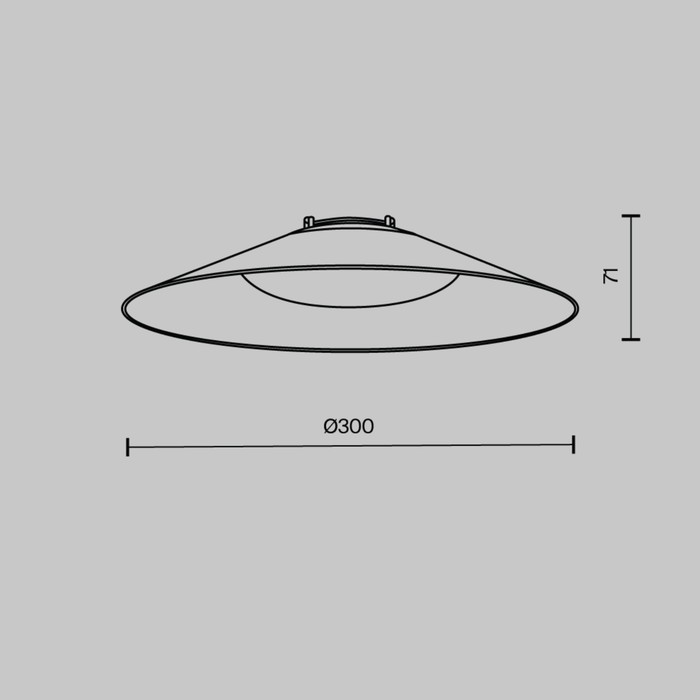 Светильник подвесной Technical TR127B-12W3K-W, 12Вт, 30х30х7,1 см, LED, 860Лм, 3000К, цвет белый - фото 1887495444