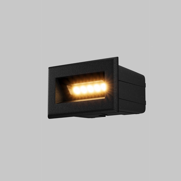 Подсветка для лестниц Outdoor O045SL-L3B3K, 3Вт, 8,4х5,4 см, LED, 250Лм, 3000К, цвет чёрный - фото 1908084138