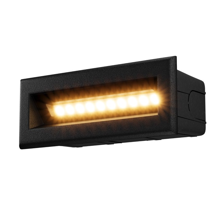 Подсветка для лестниц Outdoor O045SL-L5B3K, 5Вт, 13,7х5,4х6,5 см, LED, 400Лм, 3000К, цвет чёрный - фото 1908084150