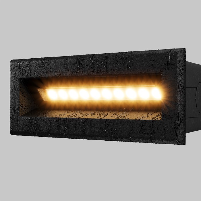 Подсветка для лестниц Outdoor O045SL-L5B3K, 5Вт, 13,7х5,4х6,5 см, LED, 400Лм, 3000К, цвет чёрный - фото 1908084152