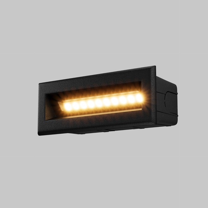 Подсветка для лестниц Outdoor O045SL-L5B3K, 5Вт, 13,7х5,4х6,5 см, LED, 400Лм, 3000К, цвет чёрный - фото 1908084155