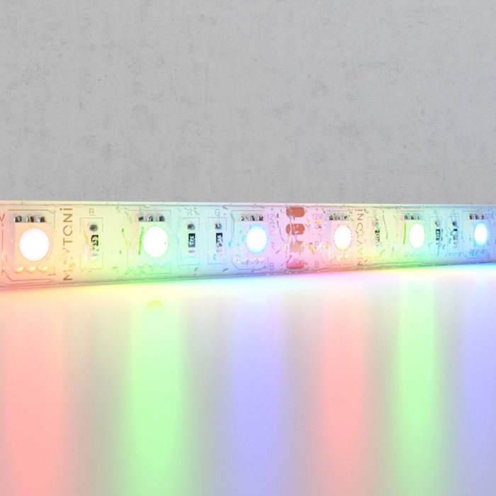 Светодиодная лента Maytoni, 12В, IP65, 5050, 14,4Вт/м, 5 м, свечение RGB - фото 1906640430