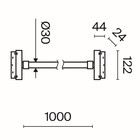 Светильник подвесной трековый Technical TR101-2-20W3K-B, 20Вт, 100 см, LED, 1200Лм, 3000К, цвет чёрный - Фото 3