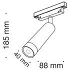 Светильник трековый Technical TR019-2-7W4K-B, 7Вт, 12х12х14 см, LED, 600Лм, 4000К, цвет чёрный - Фото 3