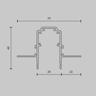 Шинопровод встраиваемый Technical TRX034-421.12B, 100х7х4,6 см, цвет чёрный - Фото 8