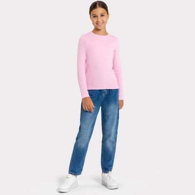 Лонгслив для девочки, розовый, рост 122-128 см