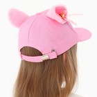 Кепка детская для девочки "Кошечка" с ушками, цвет розовый, р-р 52-54, 5-7 лет - Фото 10
