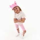 Кепка детская для девочки "Кошечка" с ушками, цвет розовый, р-р 52-54, 5-7 лет - Фото 11