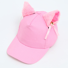Кепка детская для девочки "Кошечка" с ушками, цвет розовый, р-р 52-54, 5-7 лет - Фото 5