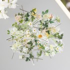 Наклейки для творчества пластик PVC "Белые цветы" набор 40 шт 9х10.5 см - фото 23765993