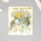 Наклейки для творчества пластик PVC "Белые цветы" набор 40 шт 9х10.5 см - фото 23765996