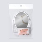 Зеркало настольное «Овал», двустороннее, зеркальная поверхность 11 × 14 см, цвет прозрачный - фото 33839822