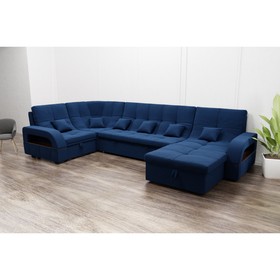 П-образный диван «Майами 4», механизм венеция, универсальный, велюр, велюта люкс 26