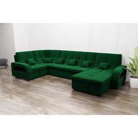 П-образный диван «Майами 4», механизм венеция, универсальный, велюр, велюта люкс 33