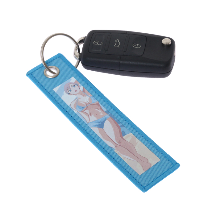 Брелок для автомобильного ключа "Аниме девушка", ремувка