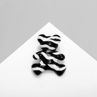 Брошь «Мишка» зебра, цвет чёрно-белый - фото 12184844