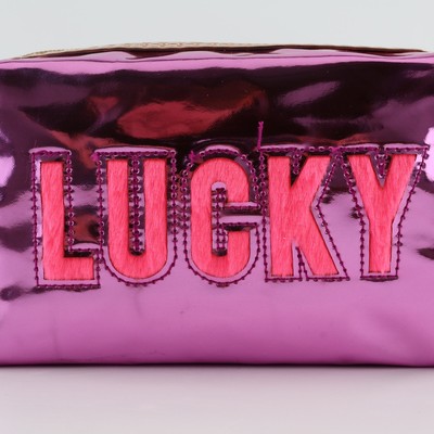 Пенал школьный, искусственная кожа, Lucky, 18×10×7 см