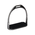 Стремена металлические с резиновыми вставками, хром, набор 2 шт. - Фото 2