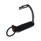 Стремена металлические с резиновыми вставками, хром, набор 2 шт. - Фото 2