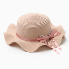 Шляпа для девочки "Милашка" MINAKU, р-р 54, цв.розовый - фото 109724645