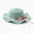 Шляпа для девочки "Милашка" MINAKU, р-р 54, цв.голубой - фото 306366281