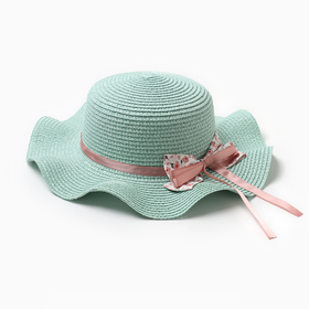 Шляпа для девочки "Милашка" MINAKU, р-р 54, цв.голубой