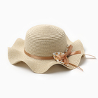 Шляпа для девочки "Милашка" MINAKU, р-р 54, цв.бежевый - фото 25472443