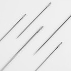 Иглы швейные в игольнице-тубе, самовдеваемые, d = 0,7/0,8/1 мм, 3.6 - 6.8 см, 8.5×1.7 см, 30 шт. - Фото 5