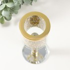 Подсвечник стекло на 1 свечу d=4,5 см "Орлеан" золото 7х7х18 см - фото 25489061