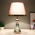 Настольная лампа с подсветкой «Окли» Е27 40 Вт серо-золотой 28×28×48 см - фото 23858928