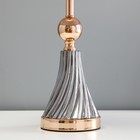 Настольная лампа с подсветкой «Окли» Е27 40 Вт серо-золотой 28×28×48 см - фото 23858931