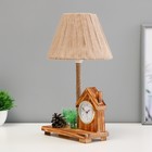 Настольная лампа с часами «Дом» Е14 15 Вт 19×18×35 см - Фото 4