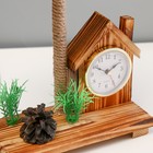 Настольная лампа с часами «Дом» Е14 15 Вт 19×18×35 см - Фото 6