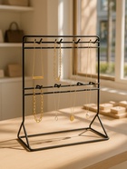 Подставка для украшений QF «Стойка настольная», 6 крючков 9 см, 25×15×26.5 см, чёрная - Фото 5